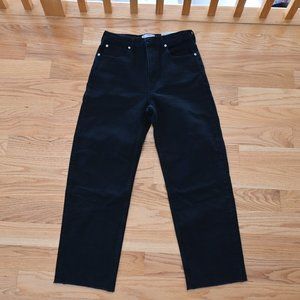 Everlane Black High Waist Straight Leg Jeans